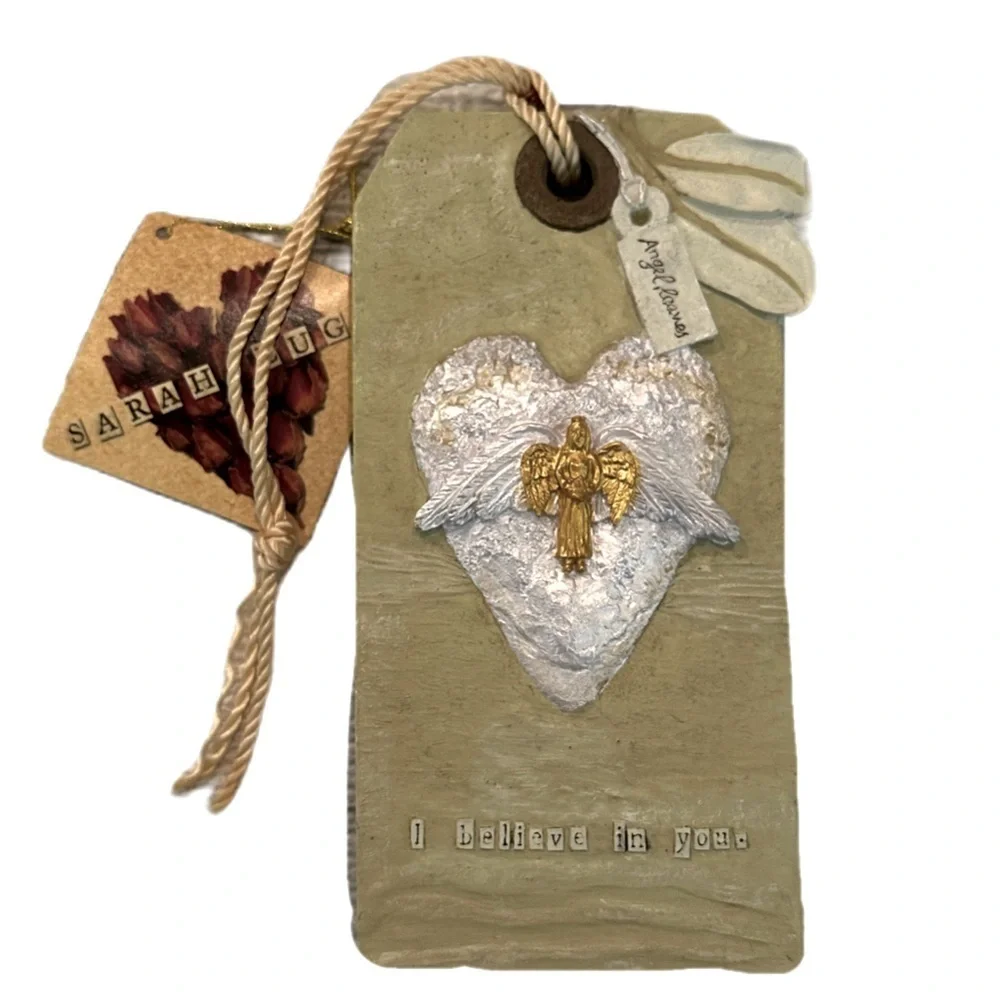 Sarah Lugg Watching Angels Tag “I‎ Believe In You”Inspirational Home Decor Tag